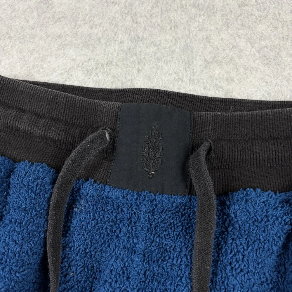 Free People Movement Pants XS Blue Cuddle Up‎ Fuzzy Baggy Loose Sherpa Jogger
